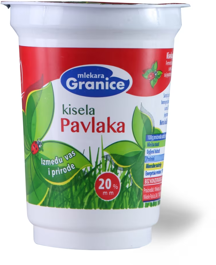 Kisela pavlaka 20%mm Granice casa 400 g
