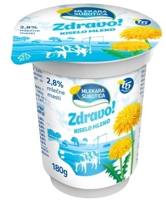 Zdravo kiselo Mleko 2,8%mm 180 g