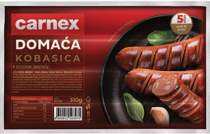 Carnex domaca kobasica 310 g