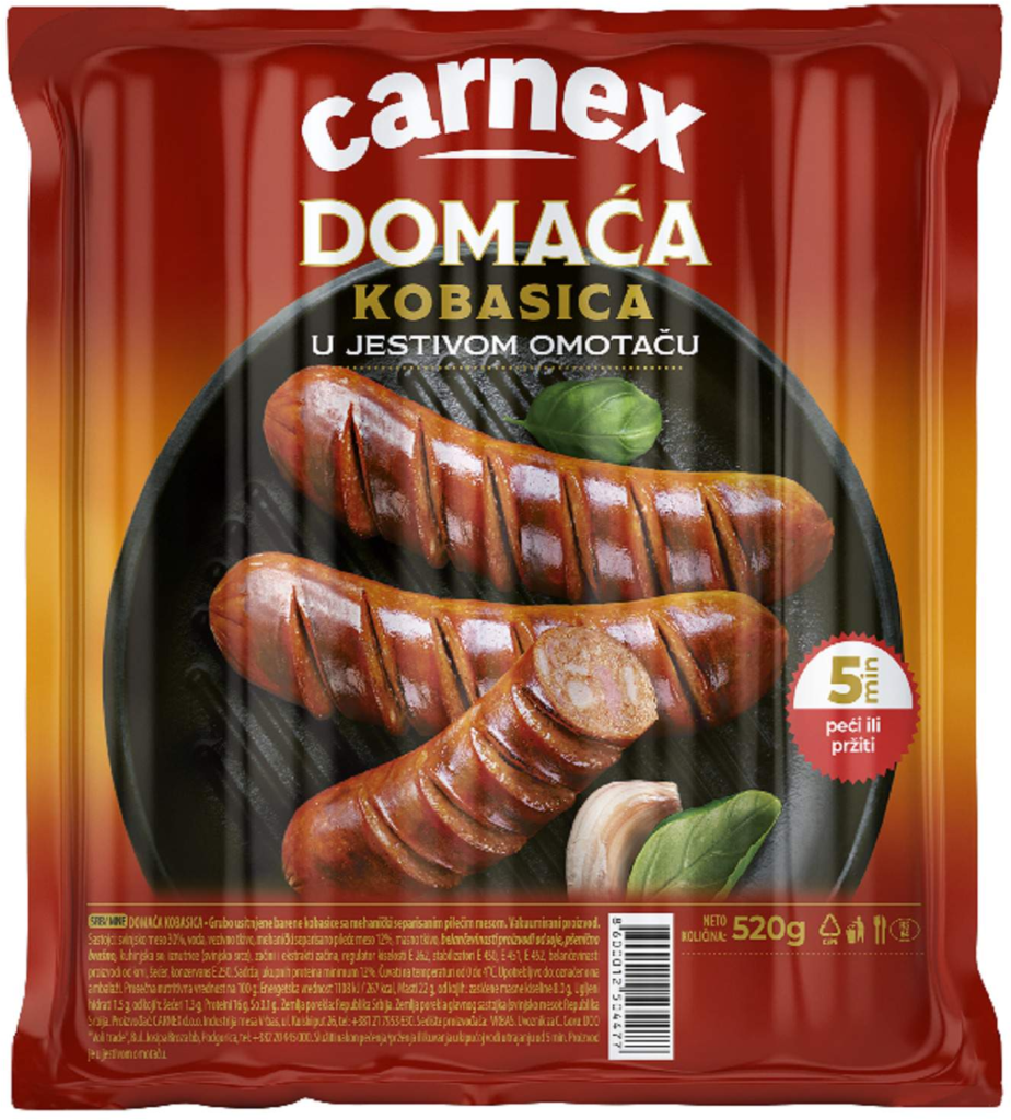 Carnex kobasica Domaća 520 g