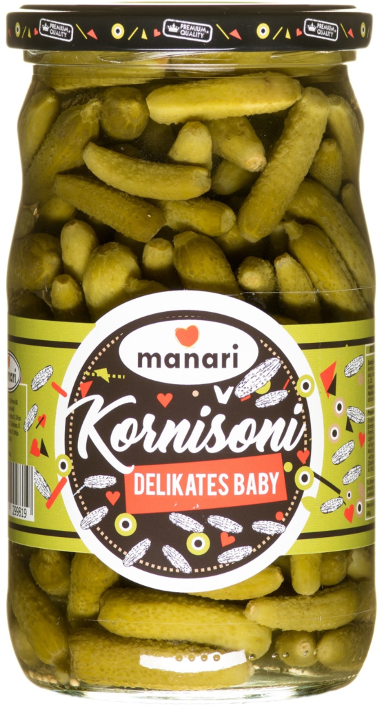 Kornišoni Delikates Manari 680 g Tra