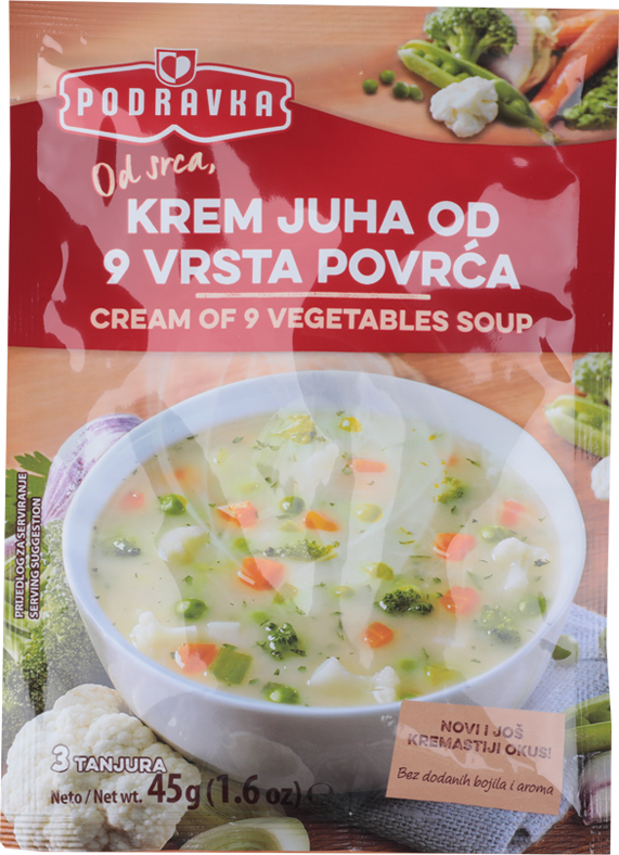 Supa Krem 9 Vrsta Povrća 45 g Podrav