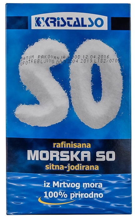 So morska jodirana Kristal So 1 kg