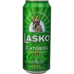 Pivo Zlatorog Lasko limenka 0.5 l