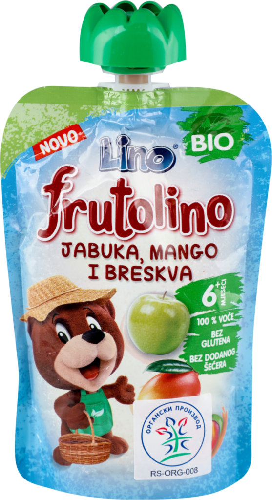 Lino Bio jabuka. mango,breskva pouch 100 g