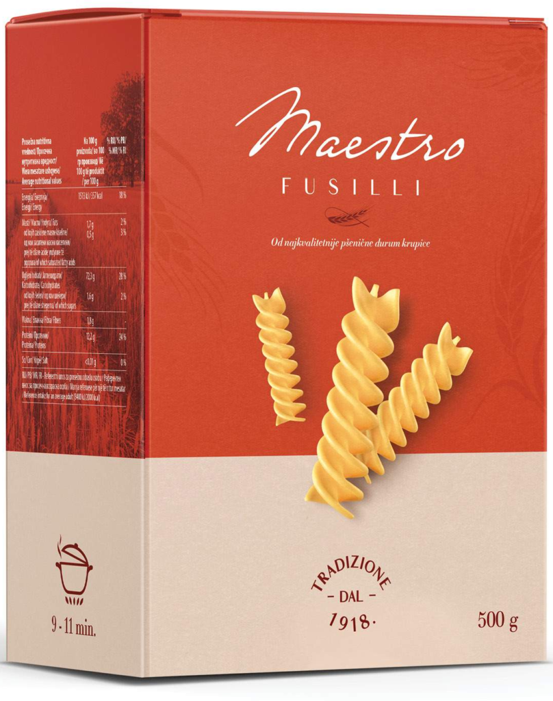 Testenina Fusilli Maestro 500 g