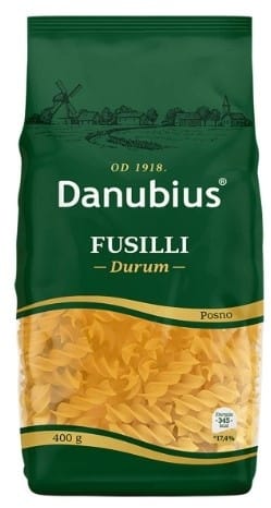 Danubius testenina Durum Fusilli 400 g