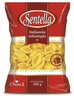 Testenina skoljka velika Sentella 350 g
