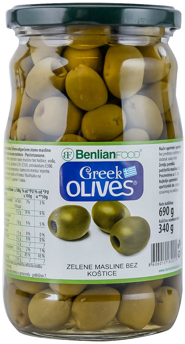 Masline zel.bez kostice Benlian 690 g