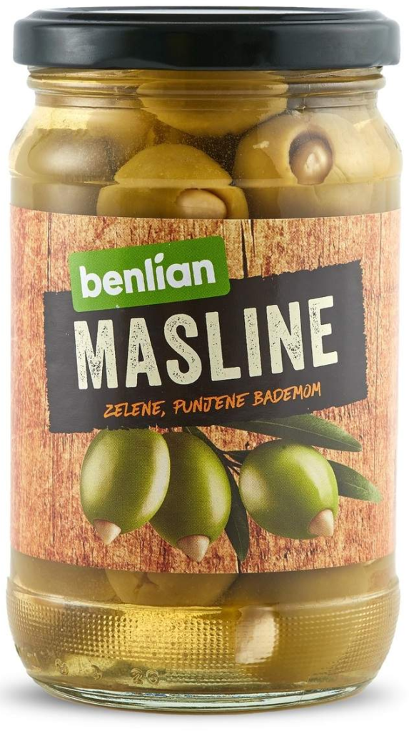 Masline Zelene sa Bademom 360 g bf
