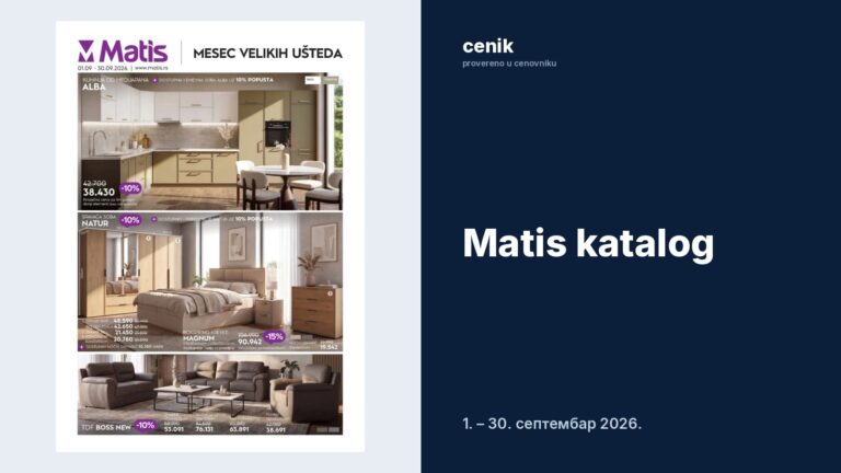 Matis katalog, akcija od 1.9.2026.
