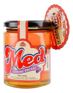 Med Cvetni 400 g Staklo Aza