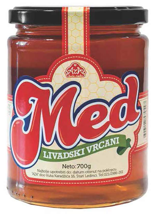 Med Livadski 700 g Staklo Aza