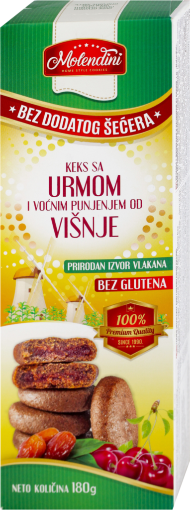 Keks sa Urmom Punj Višnja 180 g Mole