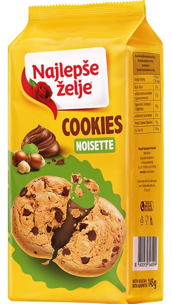 Cookies noisette Najlepse zelje 145 g