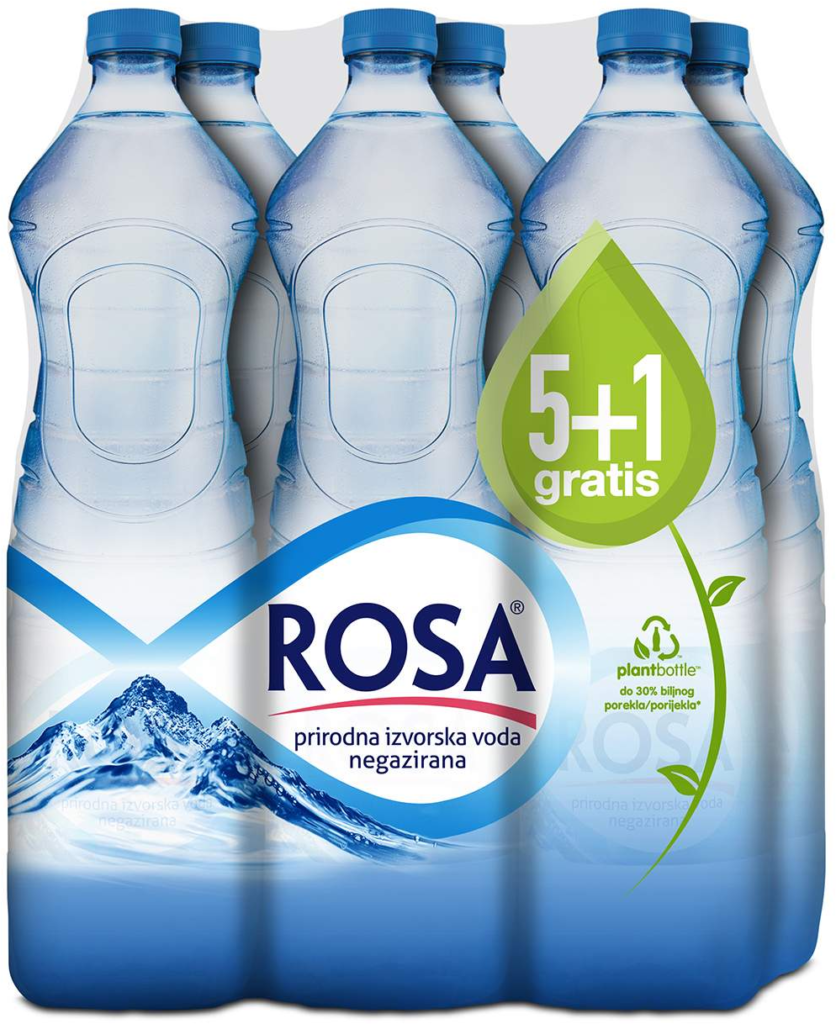 Rosa voda 1,5 l Paket 5+1 g Vlasinka
