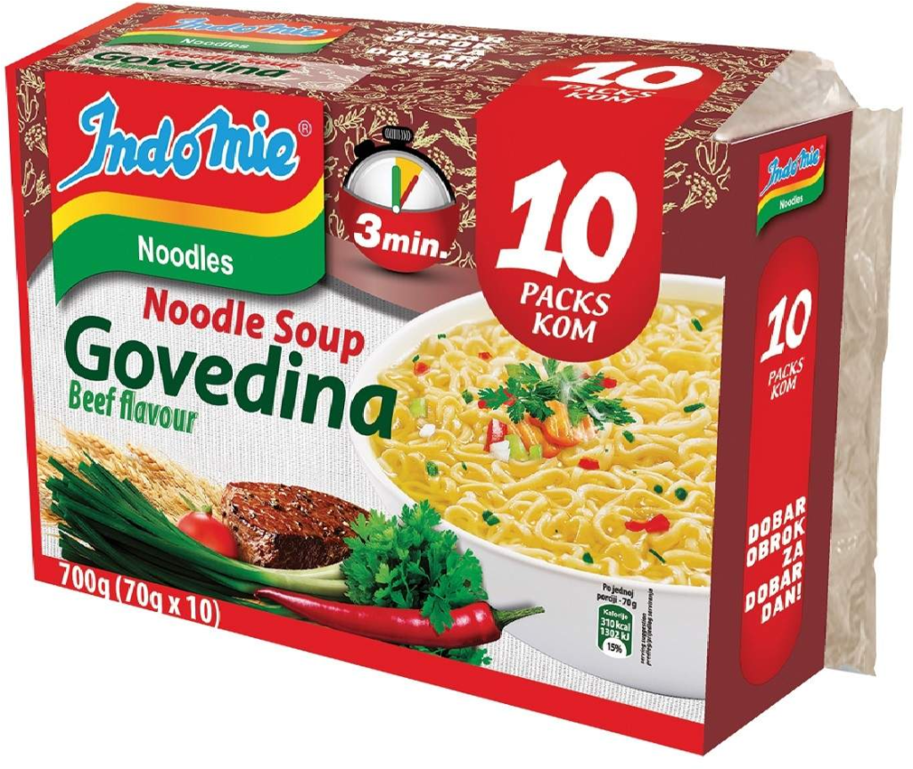 Nudle Ukus Govedine 10x 70 g Indo