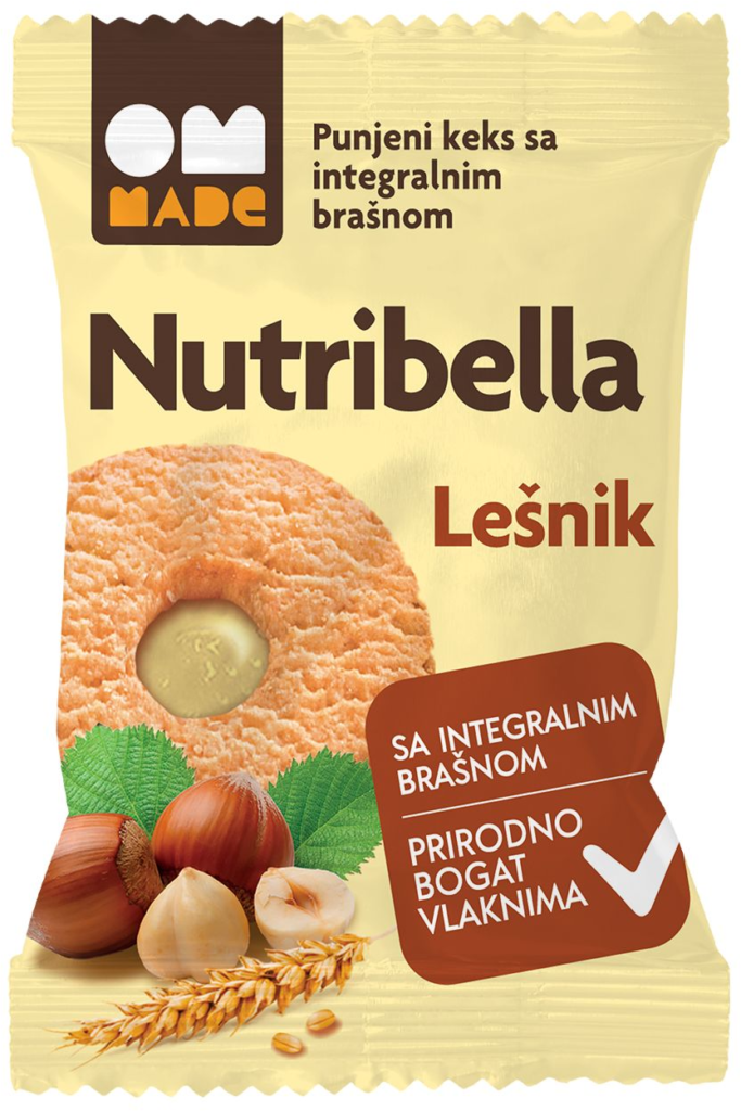 OM MADE Nutribella keks sa lešnikom 50 g