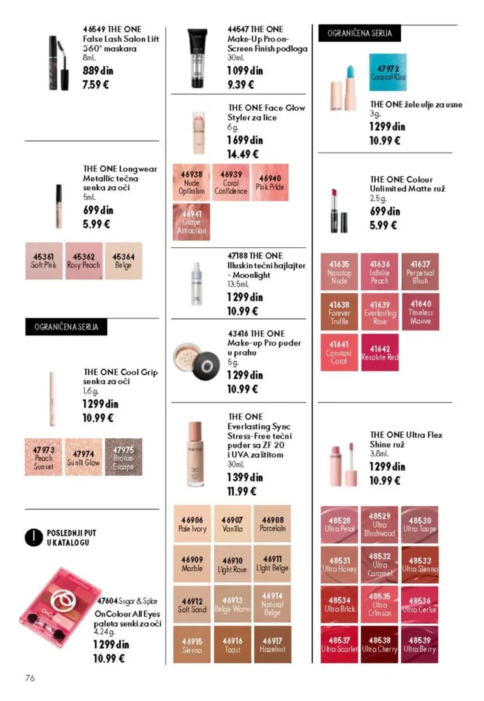 Oriflame katalog, strana 76