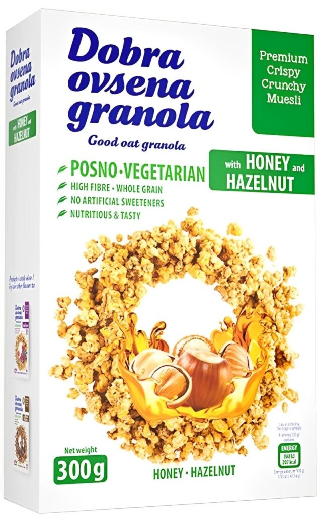 Granola Dobra Ovs Med&lešnik 300 g