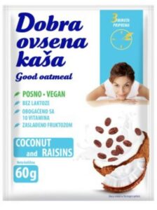 Dobra ovsena kasa kokos i suv.grozdje 60 g