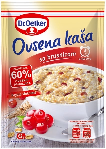 Ovsena Kasica sa Brusnicom Dr.oetker 62 g