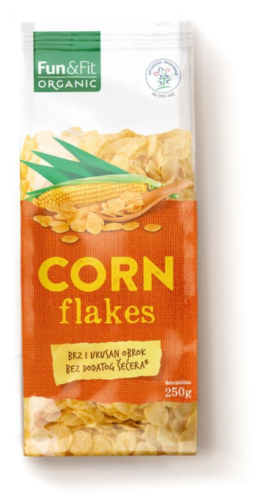 Corn Flakes Fun&fit Org 250 g