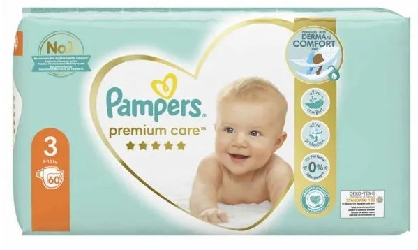Pampers pelene pc Vp3 6-10 kg 60/1pg