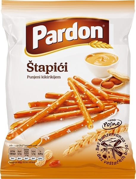 Stapici punjeni kikirikijem Pardon 100 g