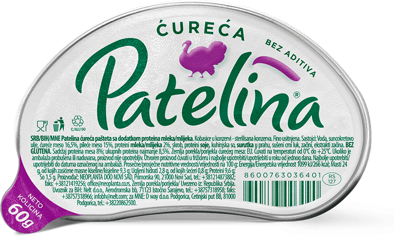 Pašteta Ćureća 60 g Patelina