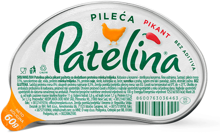 Pasteta pileca pikant Patelina 60 g