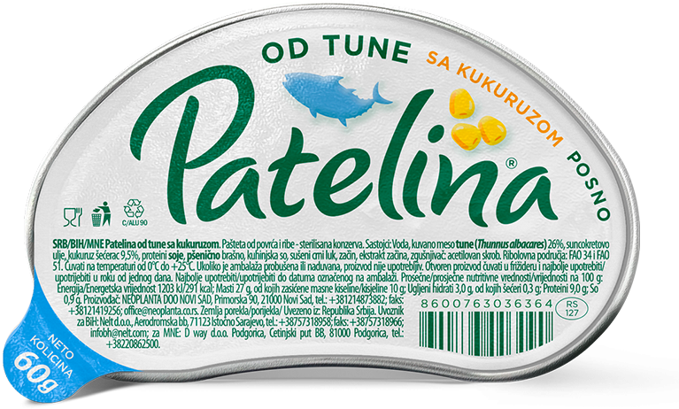 Pašteta od Tune Kukur 60 g Patelina