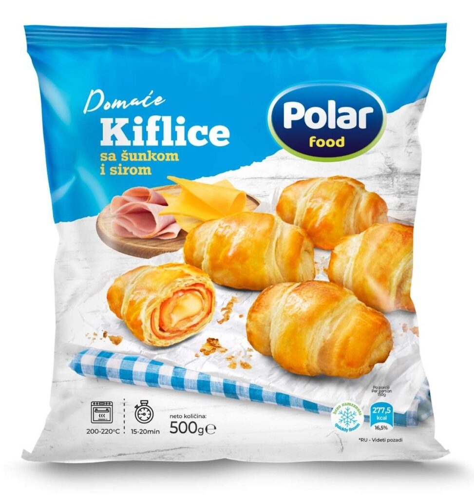Kiflice Šunka Sir 500 g Polar