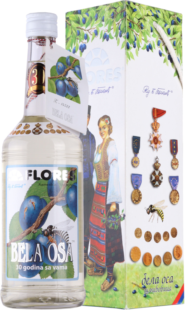 Rakija Bela Osa Lux 40% 0,70 l Flor
