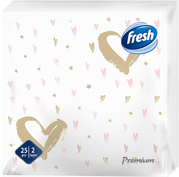 Salveta Premium Srca 2sl 25/1 Fresh