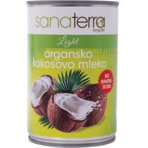 Mleko Kokosovo Organsko 400 ml Sanaterra