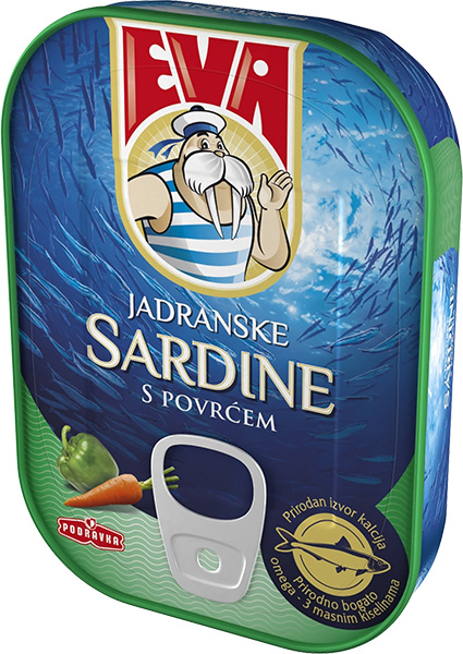 Sardina s Povrćem 100 g Eva