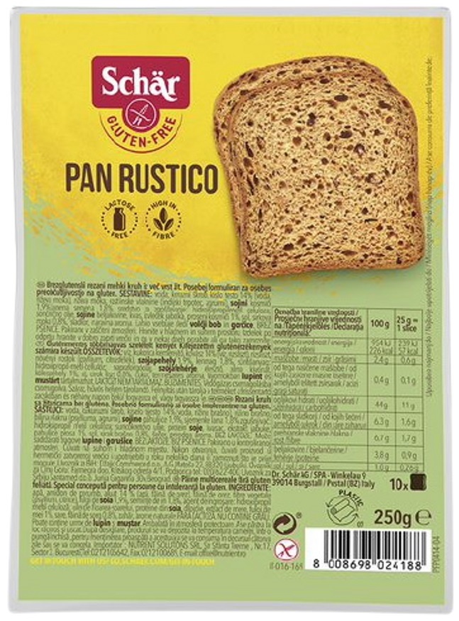 Hleb Pan Rustico 250 g dr Schar