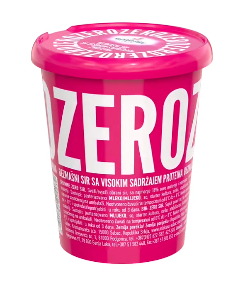 Svezi sir 1%mm Zero Mlekara Sabac 400 g