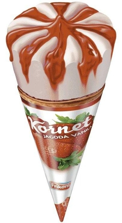 Frikom sladoled kornet jagoda 120 ml(70 g)