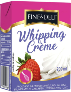 Krem Za Pripremu Šlaga 25% mm Sgf Whippng Fine & Deli 200 ml