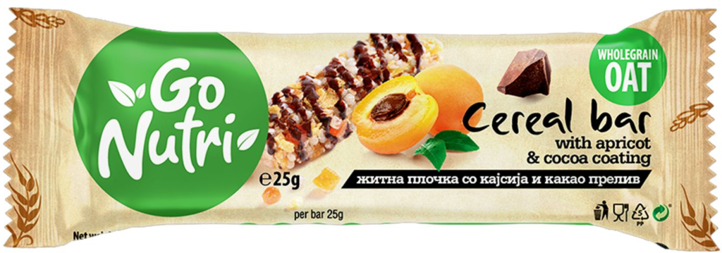 Go nutri bar kajsija i crna cok 25 g #216 Vitalia