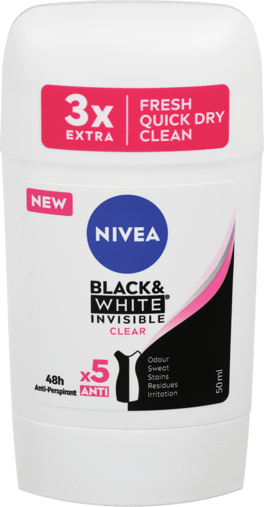 Nivea Deo Black&White Clear stik z.