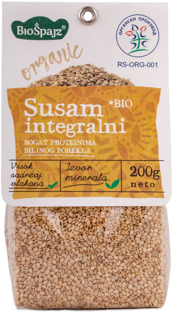 Susam Integralni Bio Org 200 g Bio š