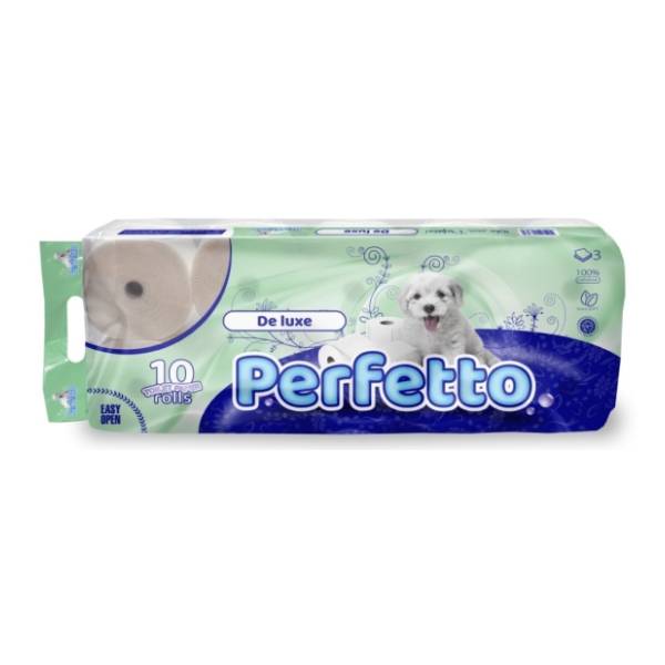Toalet Papir Perfetto Deluxe 10/1 3sl
