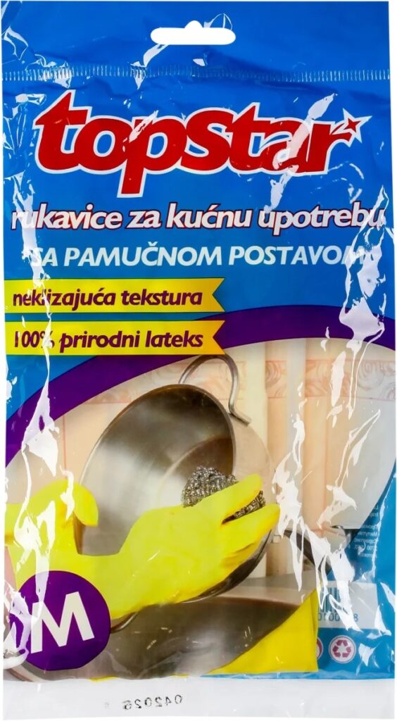Rukavice Gumene Top Star m 8 Interc