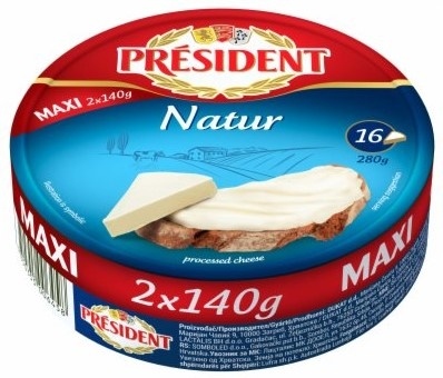 President sir Topljeni Natur 280 g