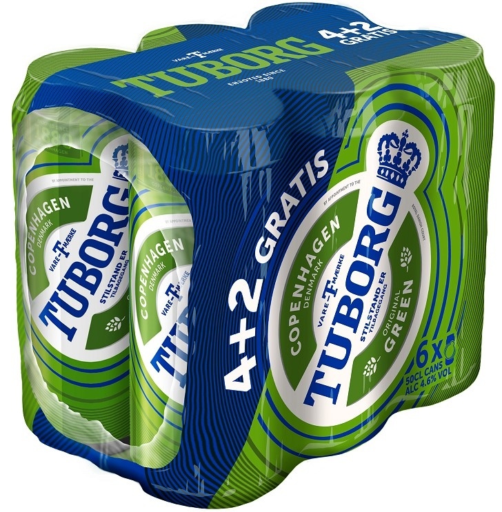 Tuborg pivo 0,5 l Can 4+2 g Carlsber