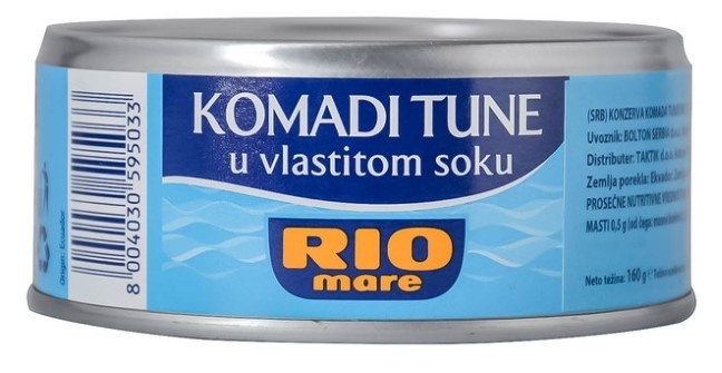 Tuna komadi/sopstveni sok Rio Mare 160 g