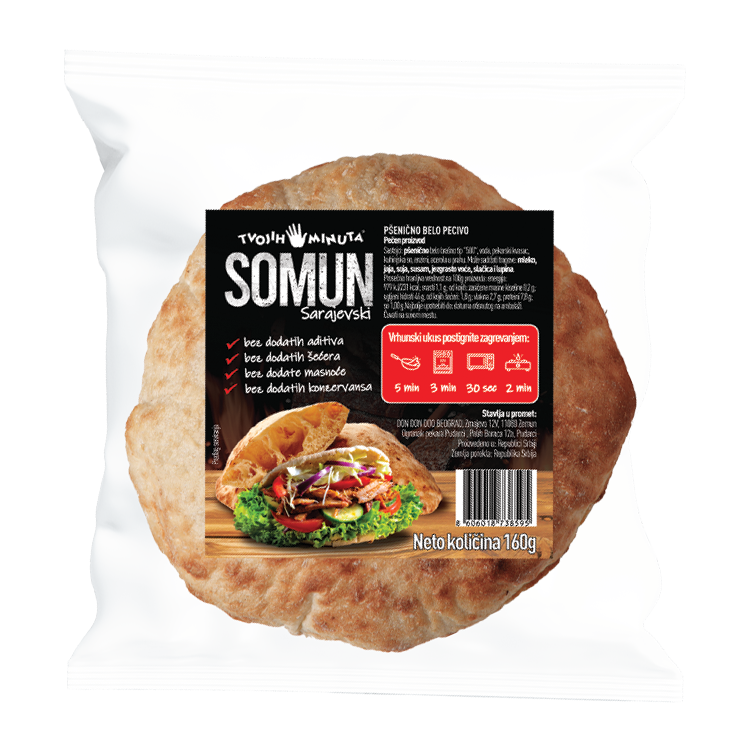 Somun sarajevski okrugli 160 g PP